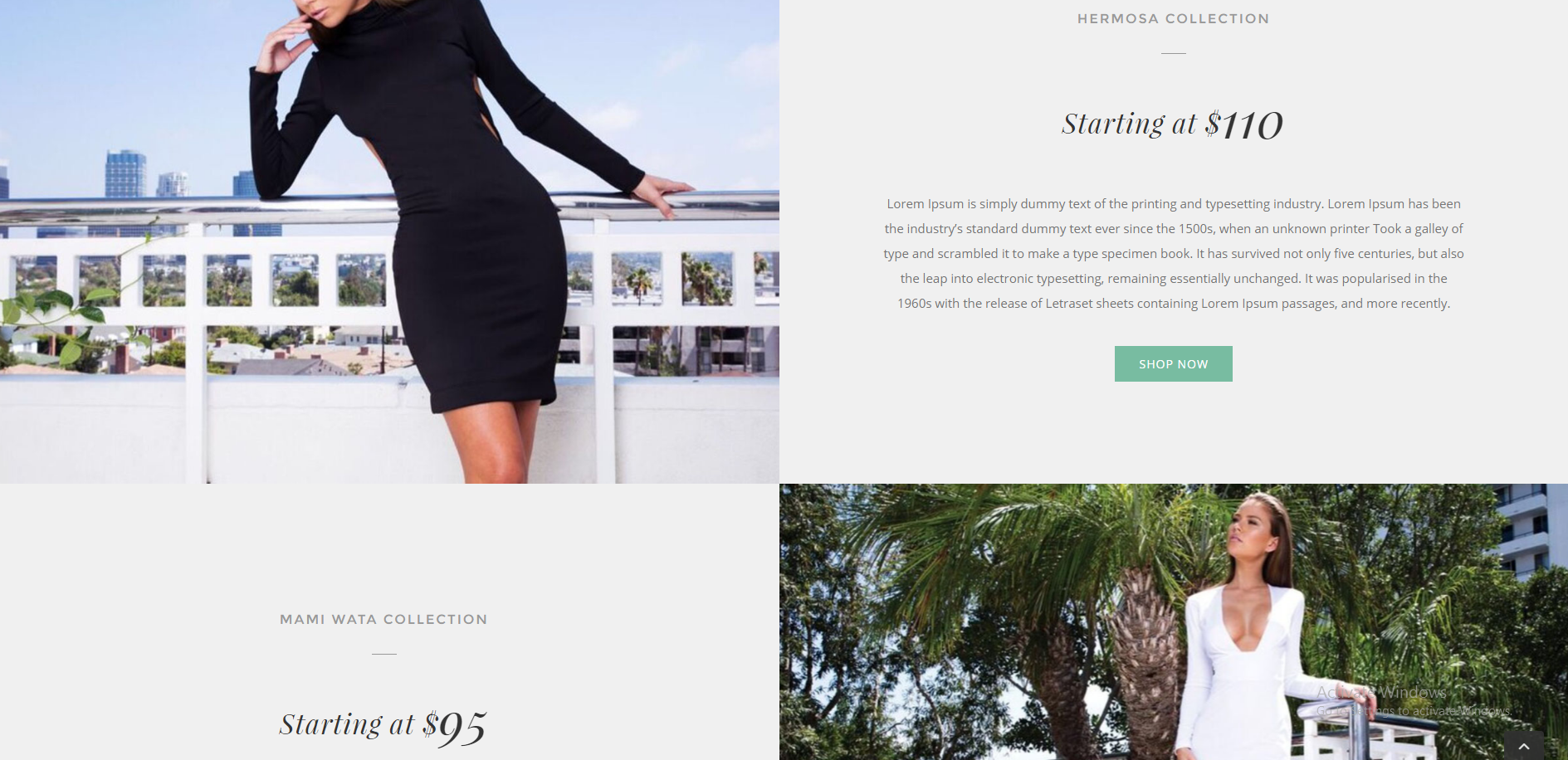 Fashion Website Homepage Design